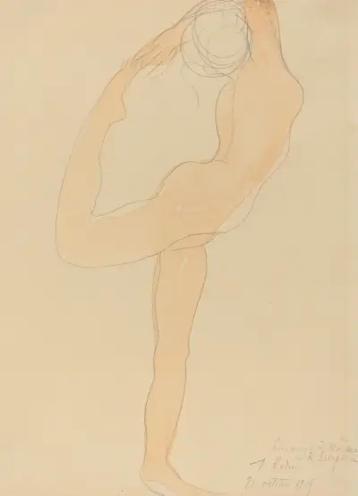 Dansande figur av Auguste Rodin