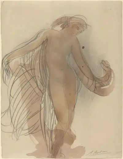 Postać zwrócona do przodu, Auguste Rodin