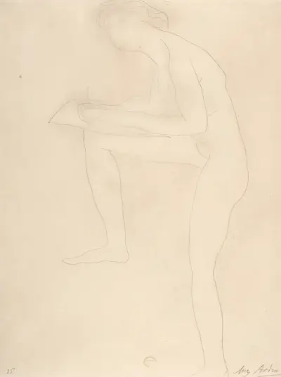 Skizze für eine Figur am Whistler-Denkmal von Auguste Rodin