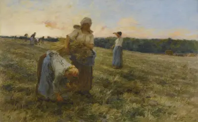 Skörderskor i kvällsljus av Léon Augustin Lhermitte