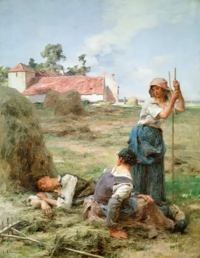Vilande skördefolk av Léon Augustin Lhermitte