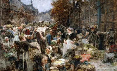 Försörjningen av Hallarna av Léon Augustin Lhermitte