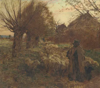 Herden och hans hjord av Léon Augustin Lhermitte