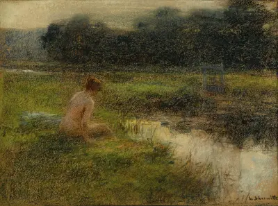 Baderskan av Léon Augustin Lhermitte
