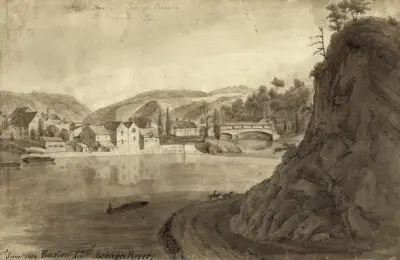 Delaware and Lehigh rivers at Easton Pa. av Augustus Köllner