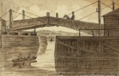 Draw at Longbridge, Washington City av Augustus Köllner