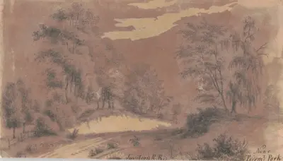 Järnvägskorsning nära Fairmount Park av Augustus Köllner