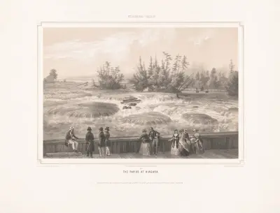 Niagara Falls. The rapids at Niagara av Augustus Köllner