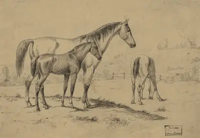 Washington city north of Capitol in 1839 av Augustus Köllner