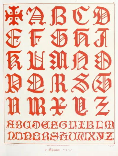 Alphabets 2 av Augustus Pugin