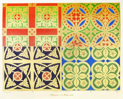 Apparels for Albes. 4 av Augustus Pugin
