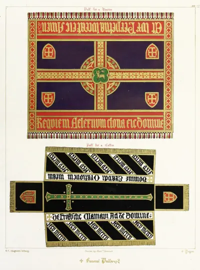Funeral Palls for a Herse and a Coffin av Augustus Pugin