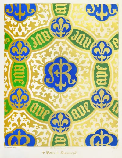 Muster für Draperungen 1 von Augustus Pugin
