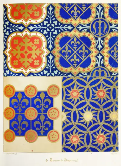 Patterns for Diapering 5 av Augustus Pugin