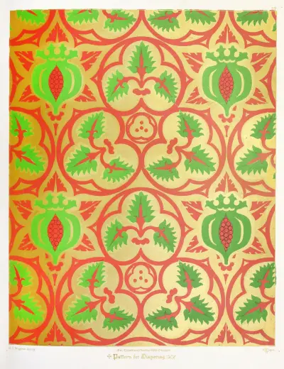 Patterns for Diapering 6 av Augustus Pugin