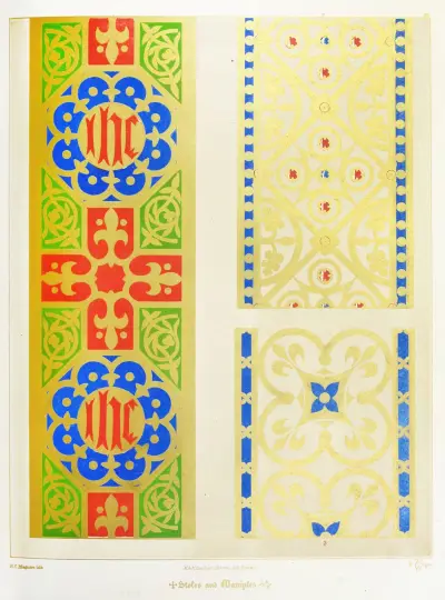 Stoles and Maniples 2 av Augustus Pugin