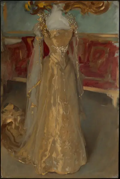 Drapery Study of Queen Alexandra’s Dress, for The Coronation of King Edward VII av Edwin Austin Abbey