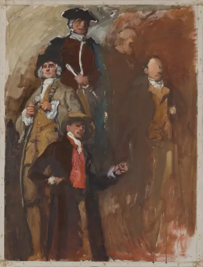 Figure Study, for The Apotheosis of Pennsylvania, House of Representatives Chamber, Pennsylvania State Capitol, Harrisburg av Edwin Austin Abbey