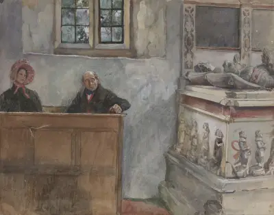 In Church av Edwin Austin Abbey
