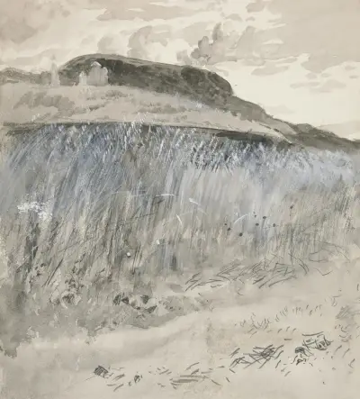 Landscape – Fields av Edwin Austin Abbey