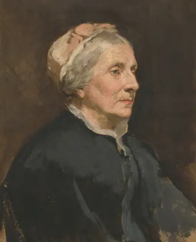 Portrait of an older woman av Edwin Austin Abbey