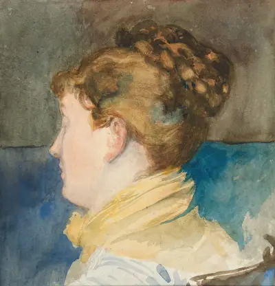 Portrait of Mrs. Abbey av Edwin Austin Abbey