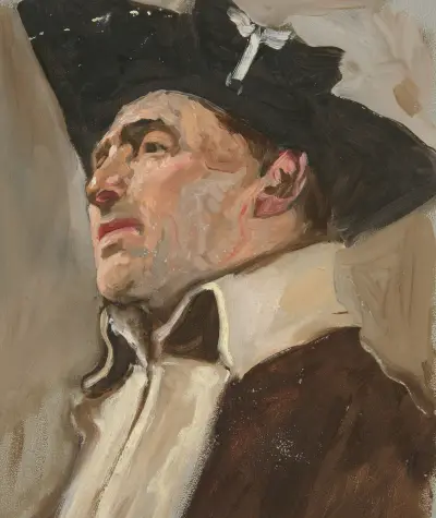 Study of a soldier av Edwin Austin Abbey