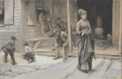 With Pride Upon Her Brow av Edwin Austin Abbey