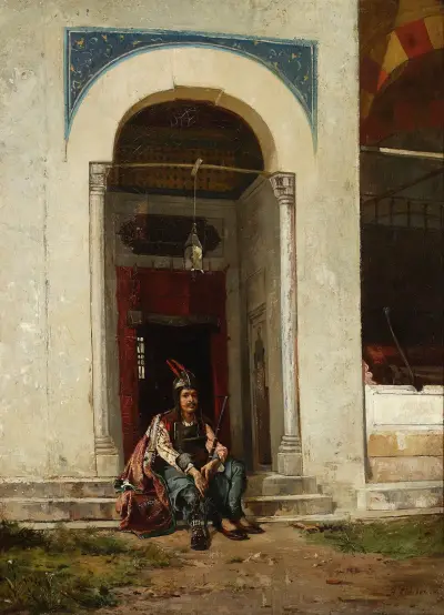 Mosque guard av Stanisław Chlebowski