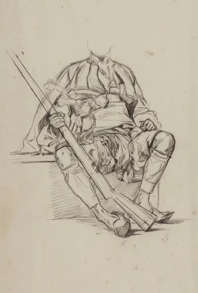 Sitting zeybek – a study of figures av Stanisław Chlebowski