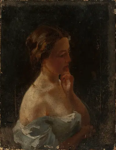 Study of a young woman av Stanisław Chlebowski