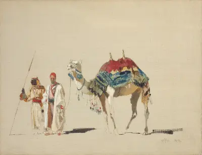 Sultan’s white camel, sketch av Stanisław Chlebowski