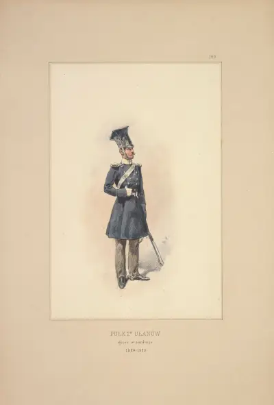 2 Pułk Ułanów, oficer w surducie 1829-1830 av Bronisław Gembarzewski