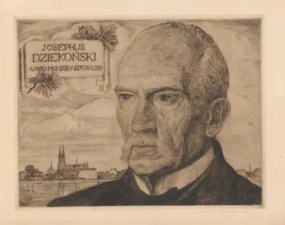 Portret Józefa Piusa Dziekońskiego av Władysław Skoczylas