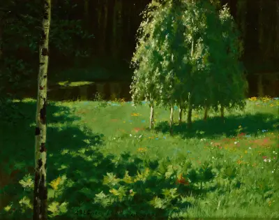 Young Birches av Stanisław Witkiewicz