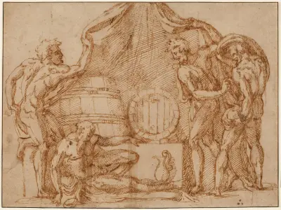 Drunkenness of Noah av Baccio Bandinelli