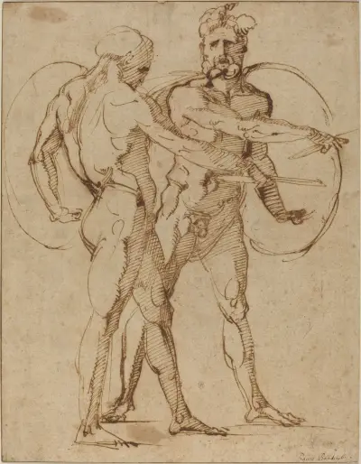 Two Male Nudes av Baccio Bandinelli