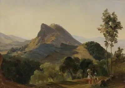 Vy från norr mot Civitella av Johann Baptist Kirner