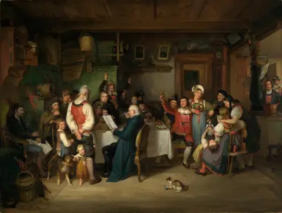 Prisutdelningen av lantbruksföreningen i en bondestuga från Hotzenwald av Johann Baptist Kirner