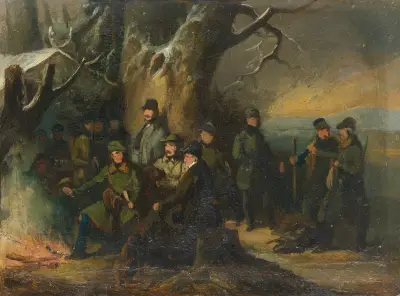 Grand ducal hunting party, 1842 – nr 1 av Johann Baptist Kirner