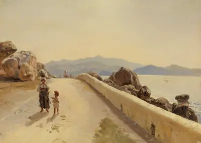 Italiensk kustväg av Johann Baptist Kirner