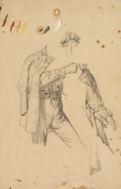 Studies of a Baden irregular – dog study av Johann Baptist Kirner