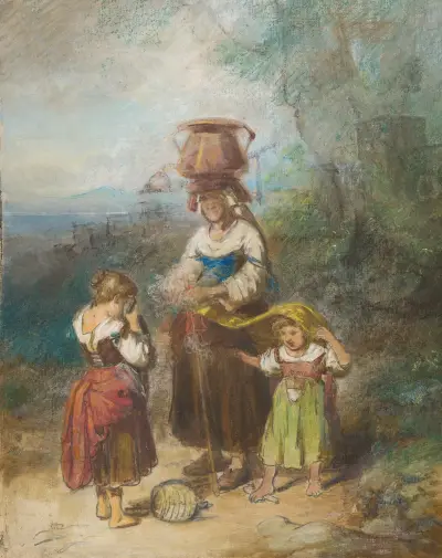 The broken jug av Johann Baptist Kirner