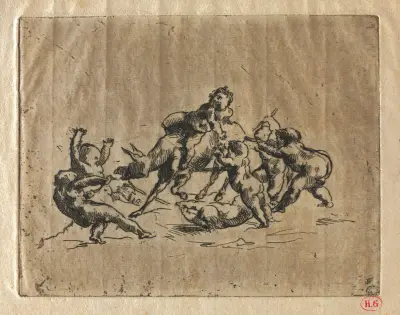 Backanal med barn och åsna av Jean-Baptiste Carpeaux