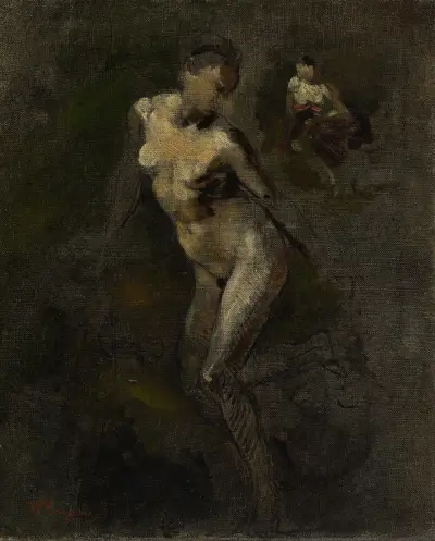 Femme nue (étude) av Jean-Baptiste Carpeaux