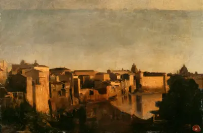 Le Tibre à Rome av Jean-Baptiste Carpeaux