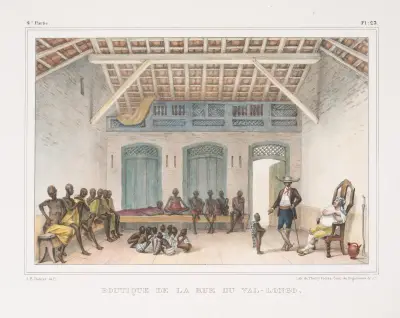 Butik på rue du Val-Longo av Jean Baptiste Debret