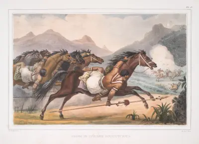 Kavalleriladdning av Gouaycourous av Jean Baptiste Debret
