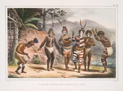 De vildas dans från S:t José-missionen av Jean Baptiste Debret