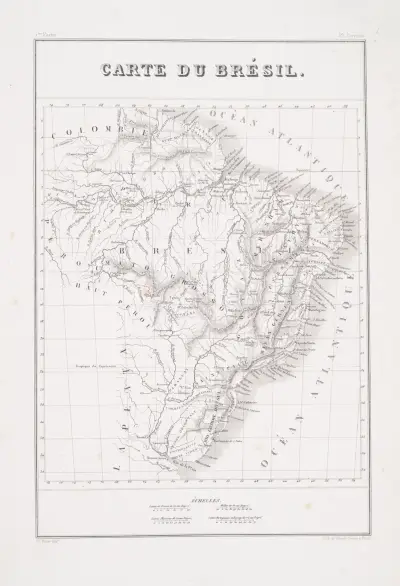 Karta över Brasilien av Jean Baptiste Debret